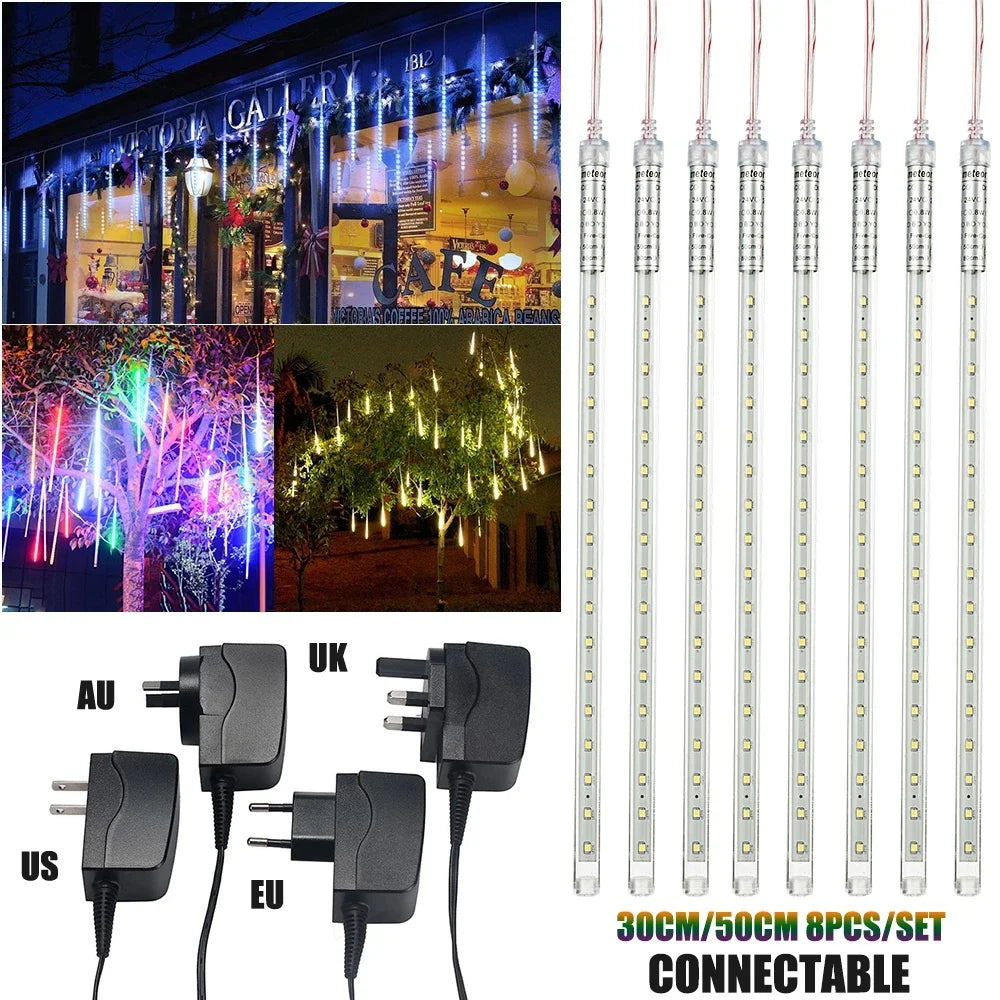 Waterproof LED Meteor Shower Lights for Christmas - Image 26