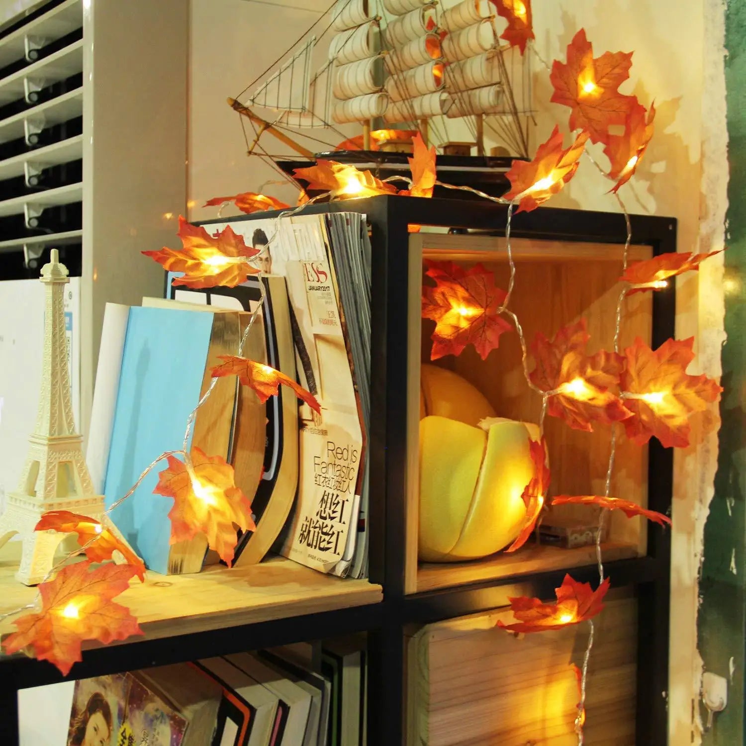 Enchanting LED Maple Leaf Garland for Festive Decor - Image 5