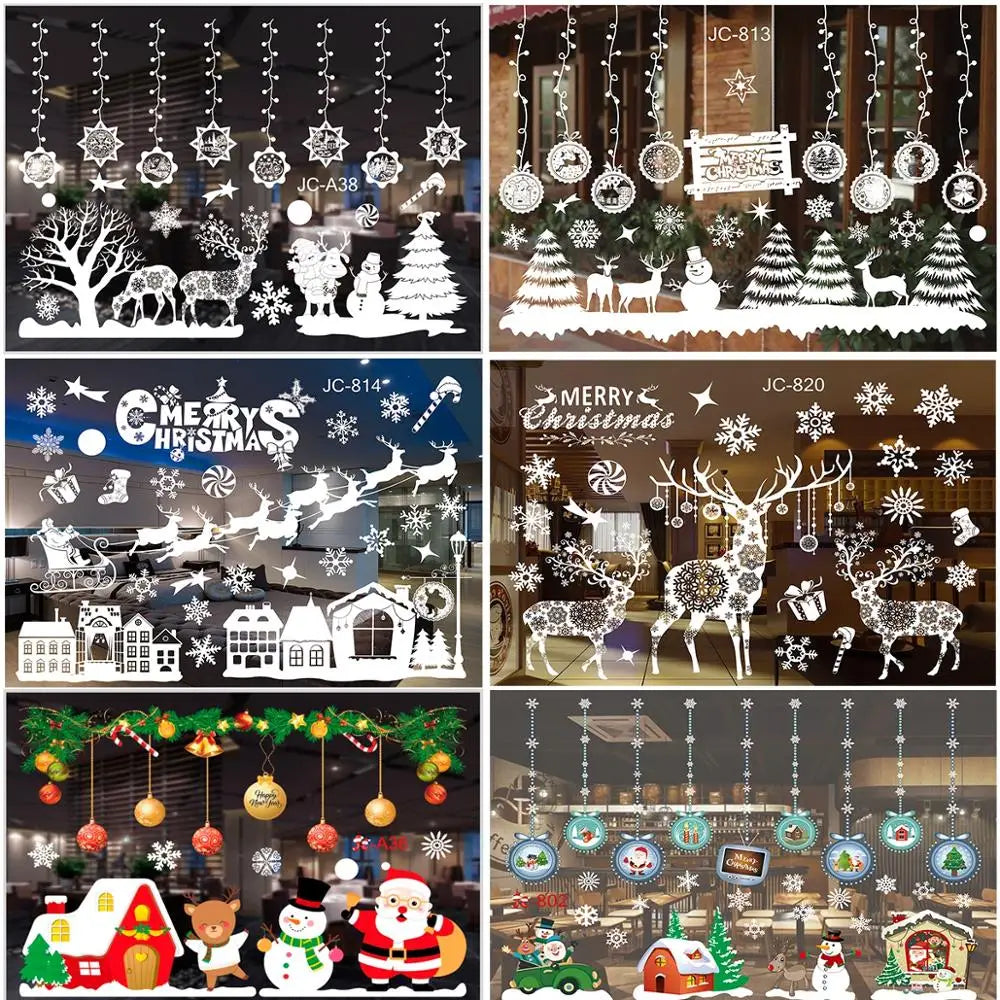 Festive Christmas Wall Window Stickers for Home - Image 3