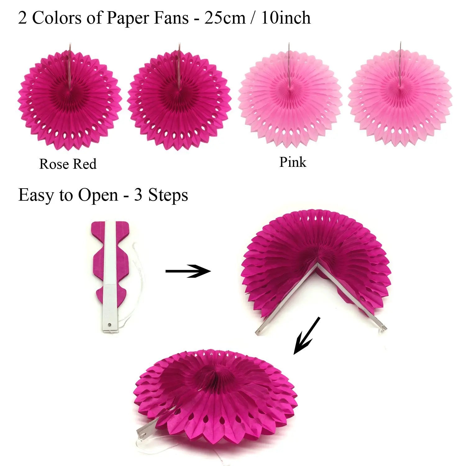 Festive 21-Piece Paper Fans & Bunting Set - Image 12