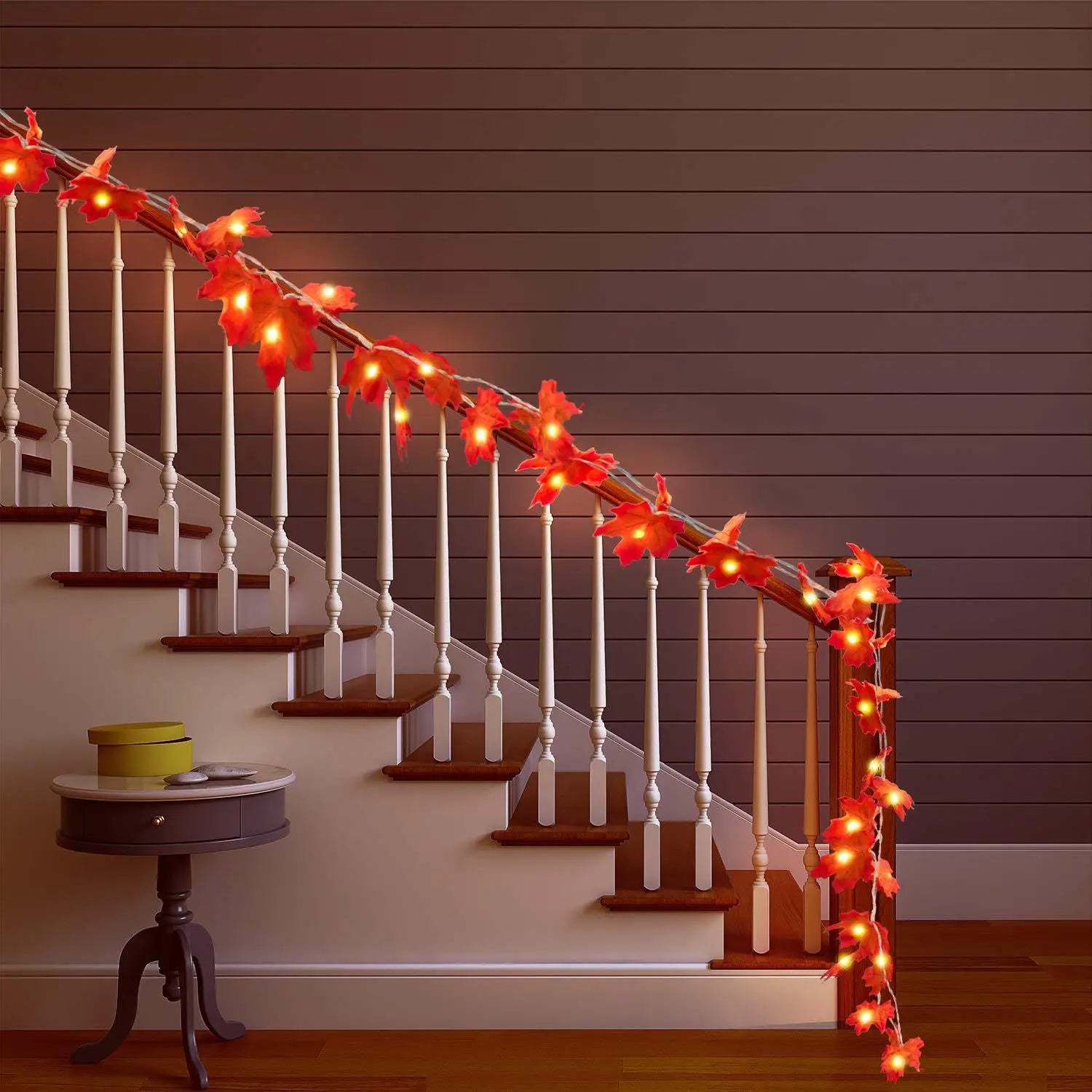 Enchanting LED Maple Leaf Garland for Festive Decor - Image 18
