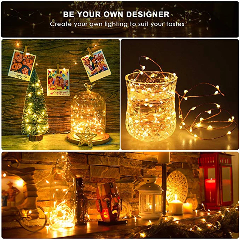 Battery-Operated LED Copper Wire Fairy Lights - Image 15