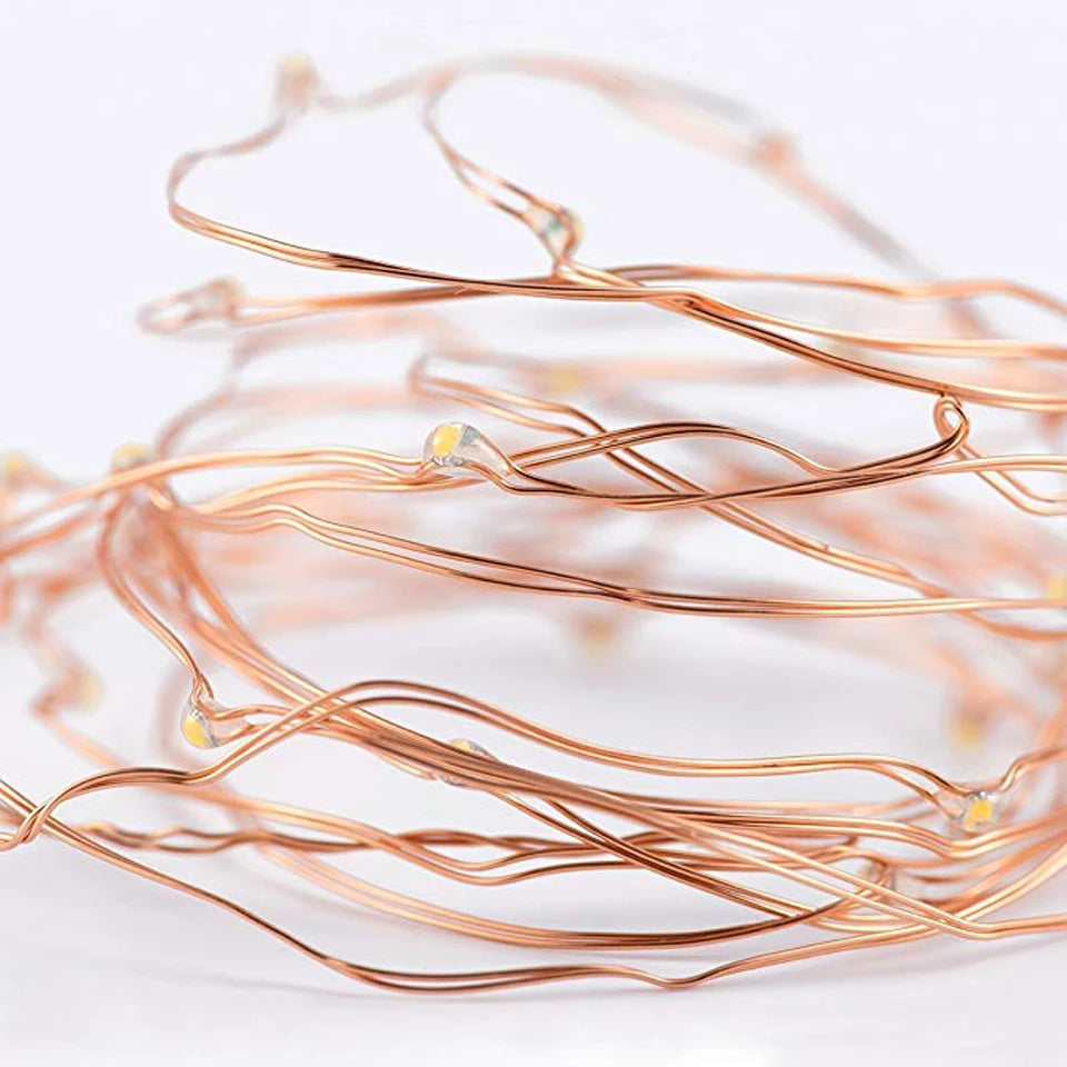 Battery-Operated LED Copper Wire Fairy Lights - Image 10