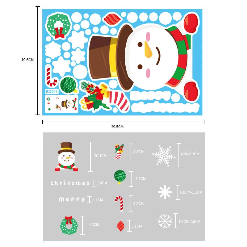 Festive Christmas Glass Stickers: Snowflakes & Santa - Image 21