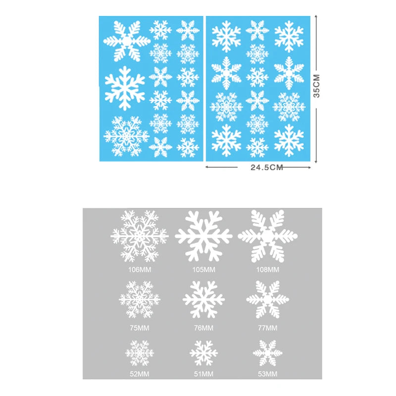 Festive Christmas Glass Stickers: Snowflakes & Santa - Image 10