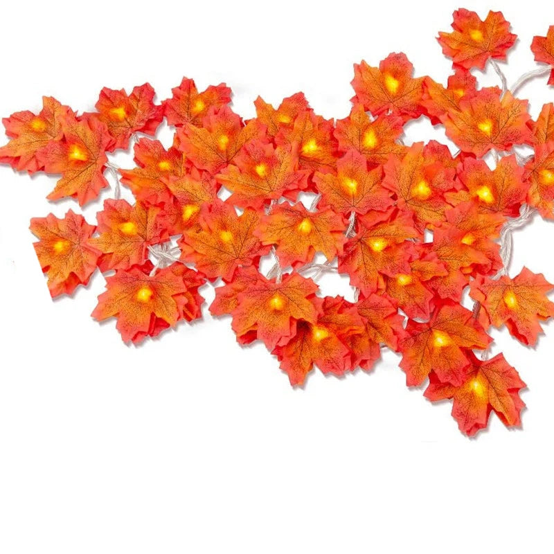 Enchanting LED Maple Leaf Garland for Festive Decor - Image 3