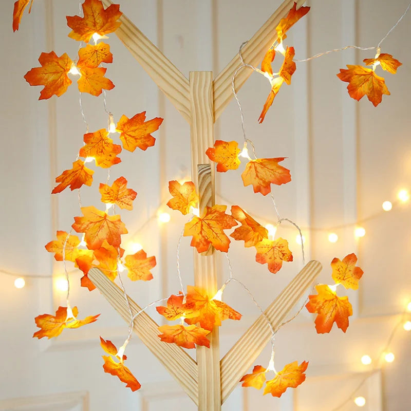 10 LED Autumn Maple Leaves Fairy Lights - Image 12