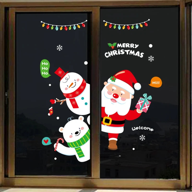Festive Christmas Wall Window Stickers for Home - Image 52