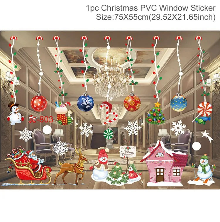 Festive Christmas Wall & Window Stickers Decor - Image 30