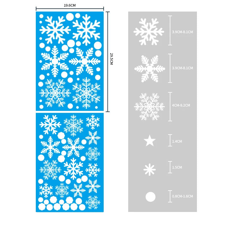 Festive Christmas Glass Stickers: Snowflakes & Santa - Image 6