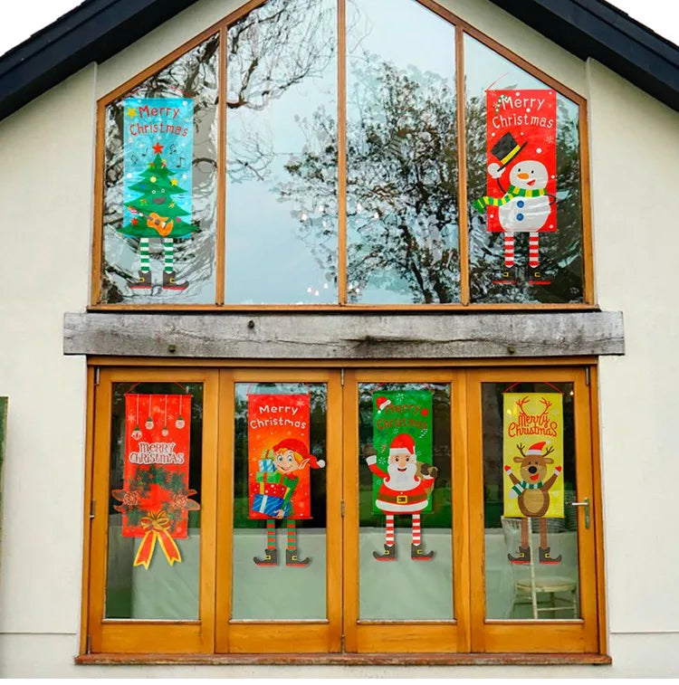 Festive Christmas Hanging Flag Banner Decorations - Image 60