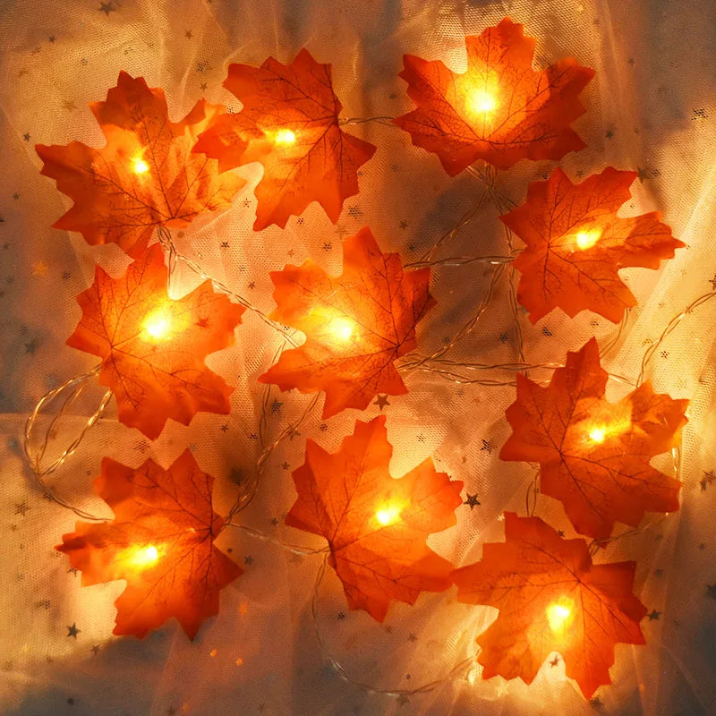 10 LED Autumn Maple Leaves Fairy Lights - Image 18