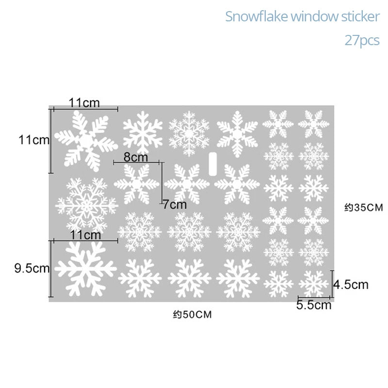 27-Piece Snowflake Window Decals for Festive Cheer - Image 7