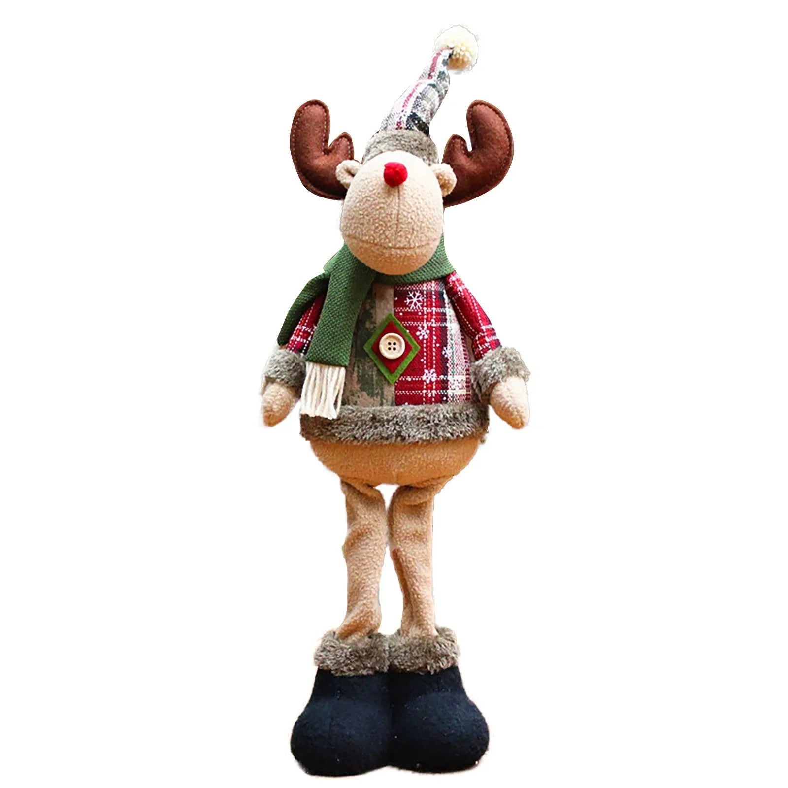 Charming Christmas Doll Trio: Santa, Reindeer, Snowman - Image 19