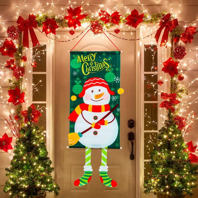 Festive Christmas Hanging Flag Banner Decorations - Image 57