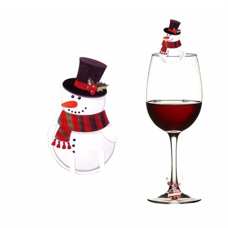 Festive Santa Hat Wine Glass Ornaments - 10/20/30PCS - Image 18