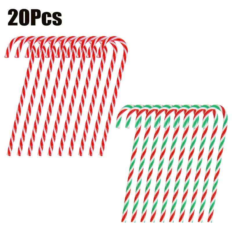 10/20pcs Festive Acrylic Candy Cane Ornaments - Image 6
