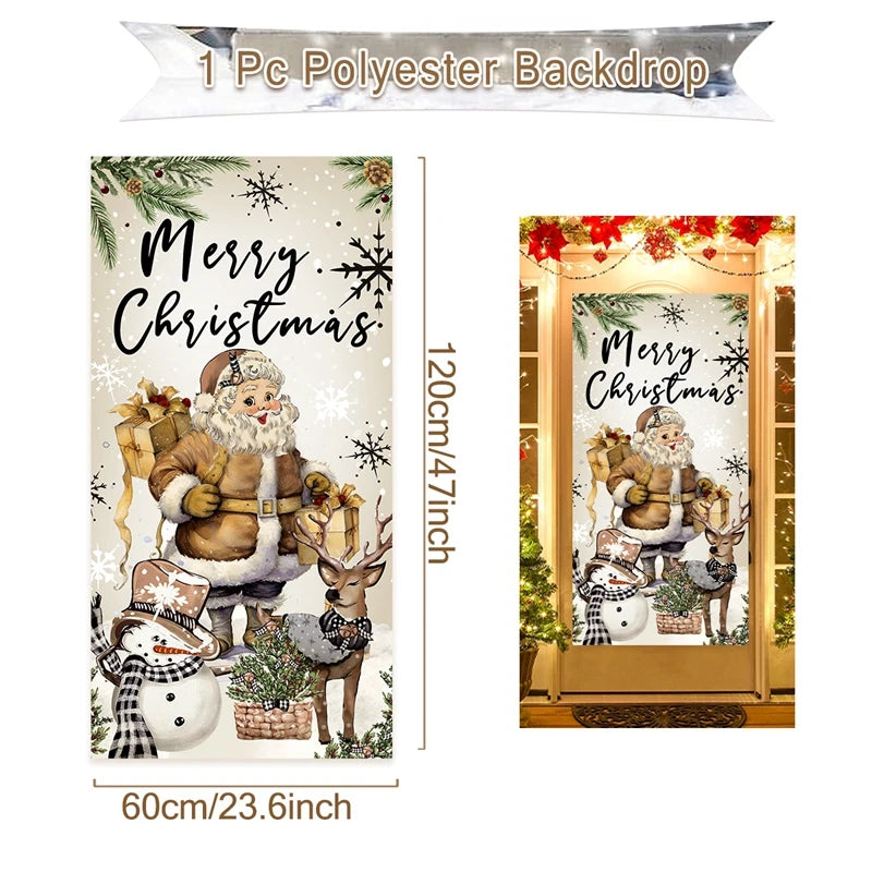 Festive Christmas Hanging Flag Banner Decor - Image 13