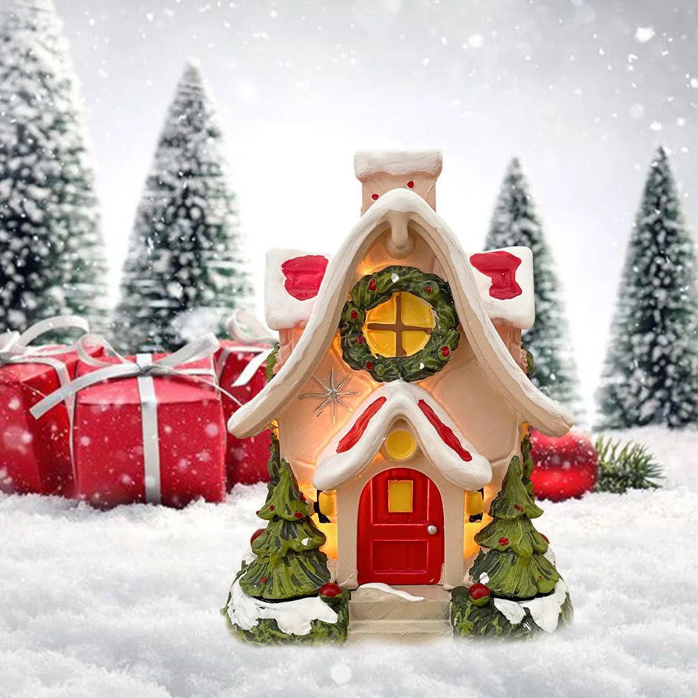 Glowing Christmas Village House LED Ornament Decor - Image 5