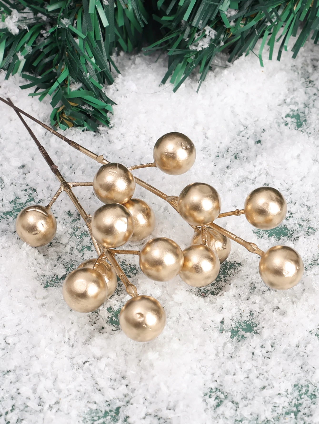 Festive Red & Gold Artificial Berries for Christmas Decor - Image 18