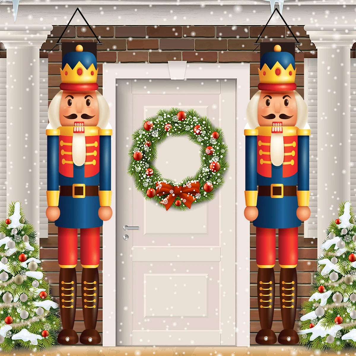 Charming Nutcracker Door Decor for Christmas Cheer