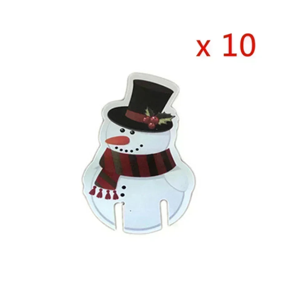 Festive Santa Hat Wine Glass Ornaments - 10/20/30PCS - Image 12