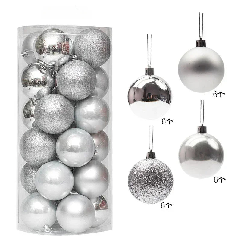 Vibrant Multicolor Christmas Ball Ornaments - 20/24pcs - Image 17