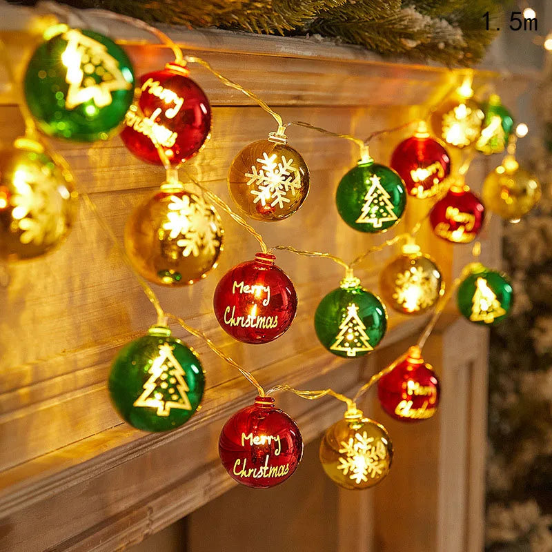 Festive Candy Cane Santa & Snowman String Lights - Image 20
