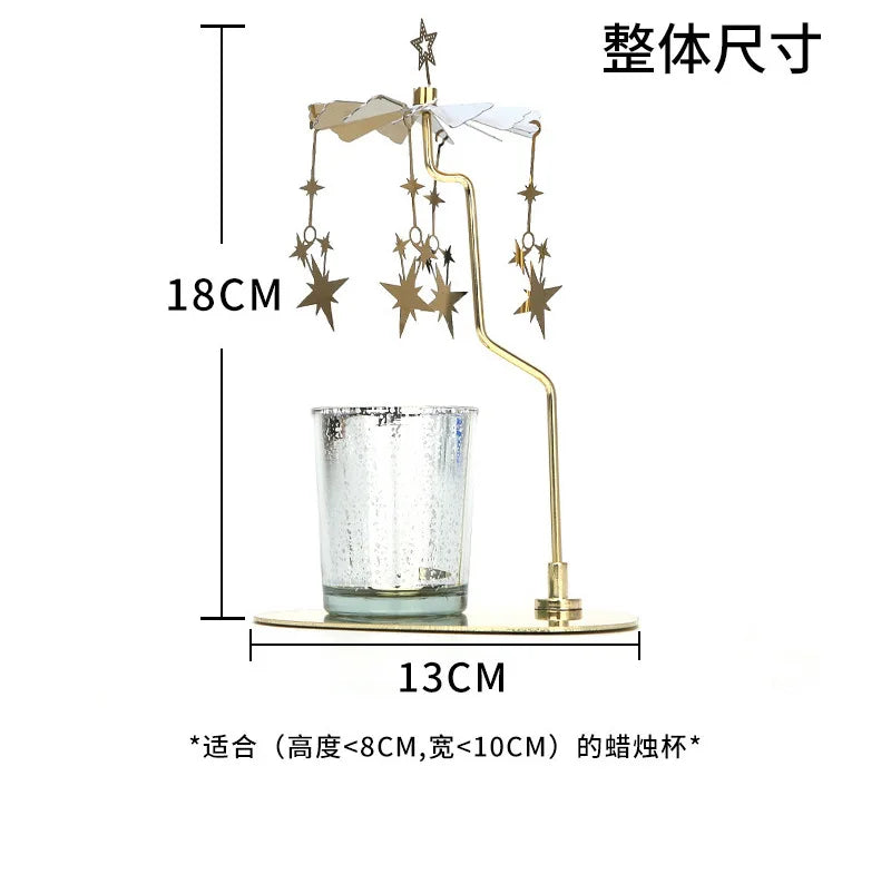 Elegant Rotating Triangle Tray Candle Holder for Christmas - Image 46