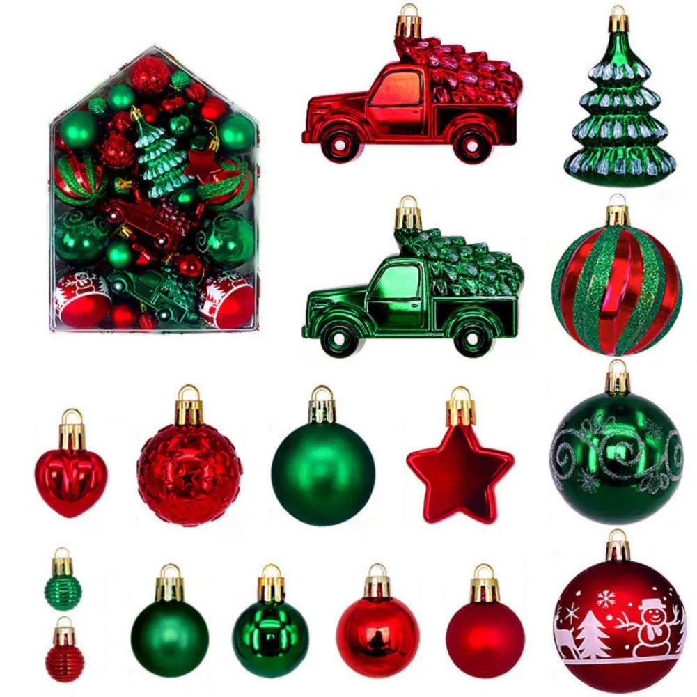 72pcs Festive Christmas Ball Ornaments Set - Image 19