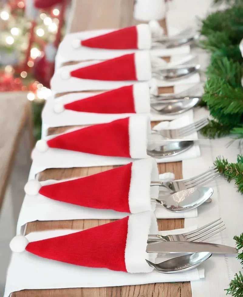 Festive Cutlery Holder Bags for Holiday Dining - Image 3