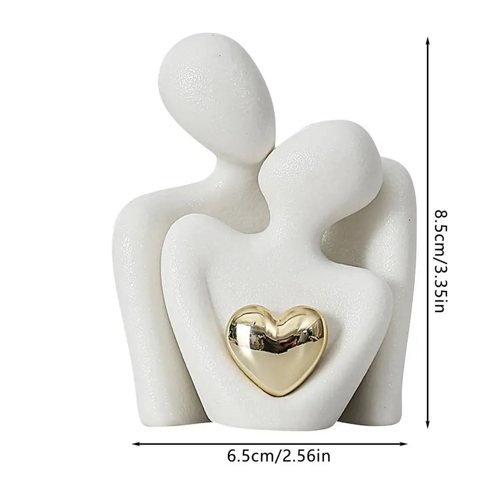 Nordic Abstract Couple Ceramic Sculpture for Christmas Decor - Image 4
