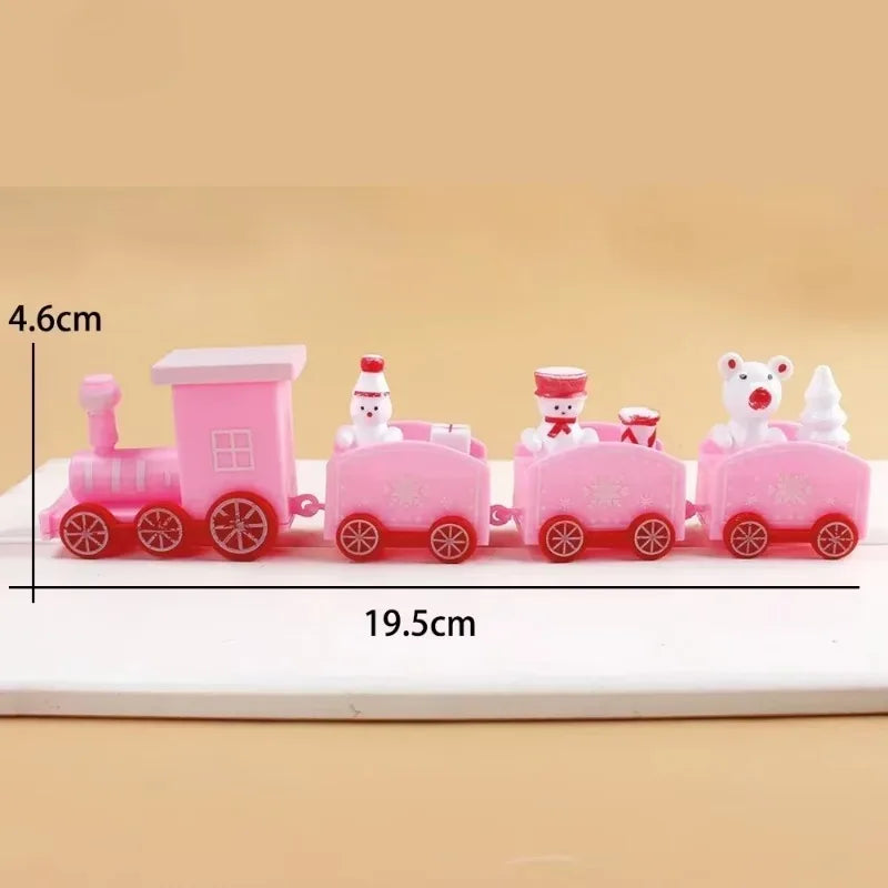 Charming Mini Christmas Train Ornament with Snowman - Image 9