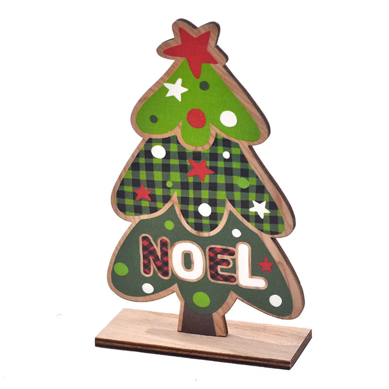 Charming Wooden Faceless Doll Christmas Ornaments - Image 2