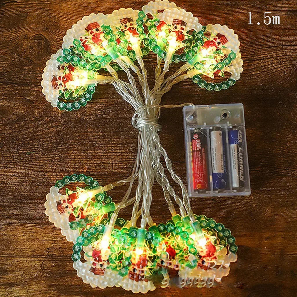 10 LED Christmas Light String - Festive Elk & Santa Decor - Image 9