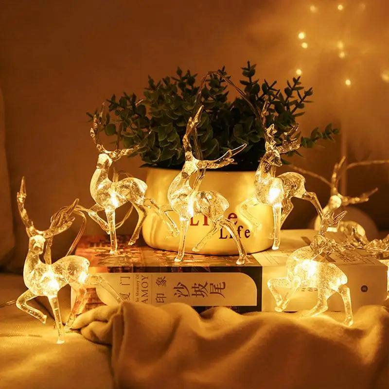 Enchanting 10LED Reindeer String Lights for Christmas - Image 5