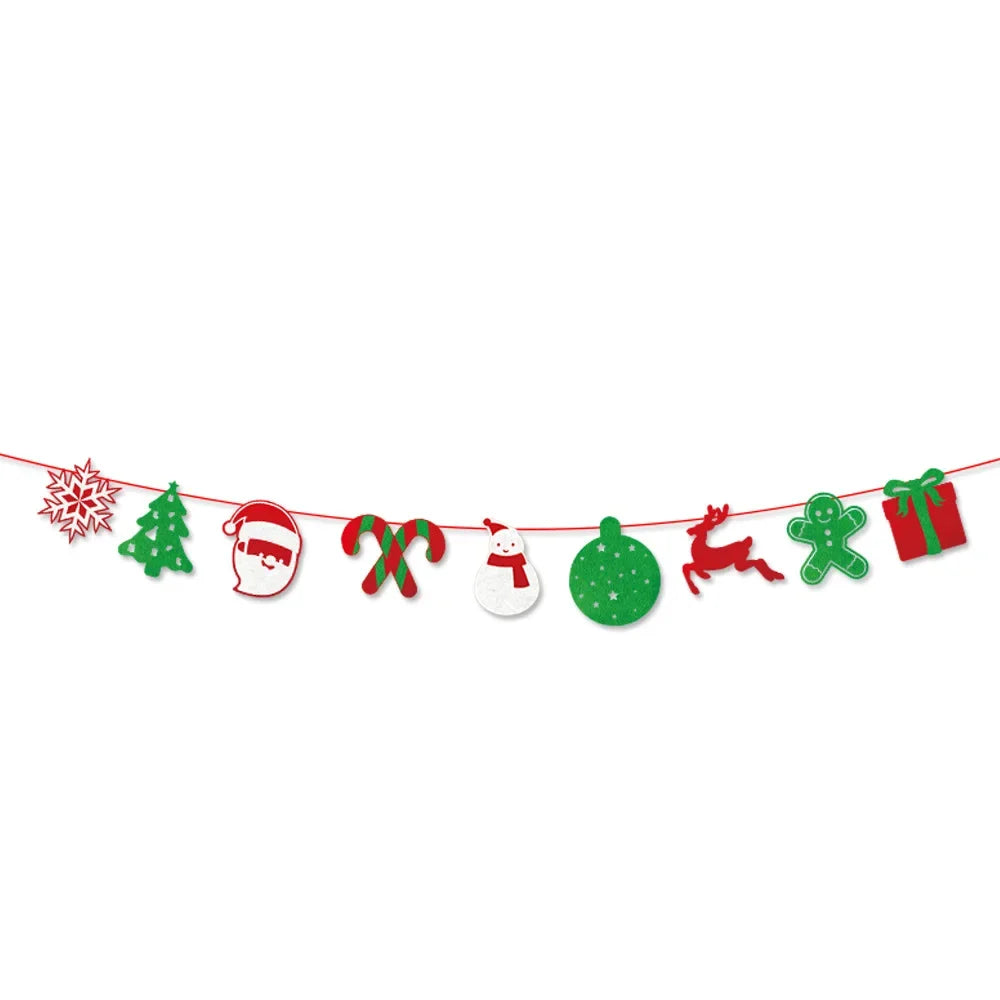 Charming Felt Christmas Banners & Garlands Decor - Image 7
