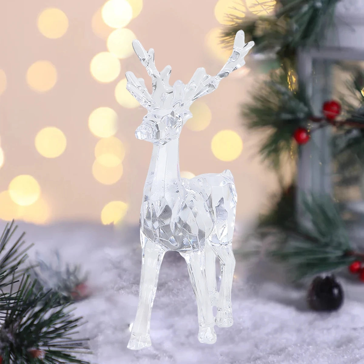 Festive Acrylic Elk Reindeer Ornament for Christmas - Image 15