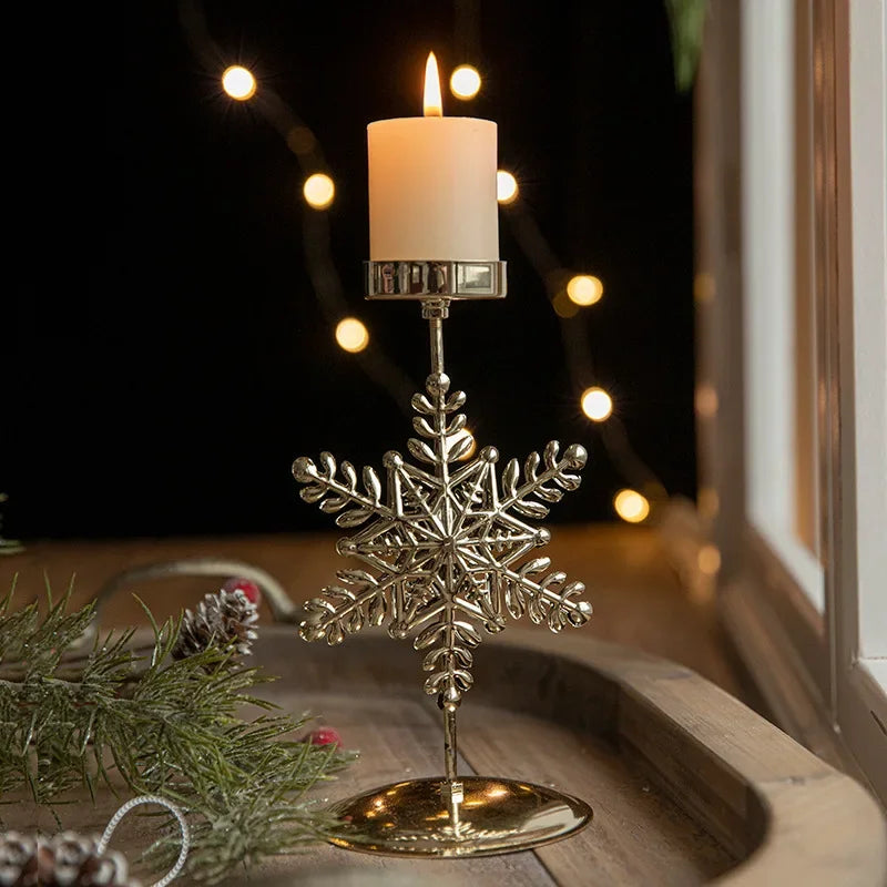 Christmas Votive Candle Holder with Elk & Snowflakes - Image 11