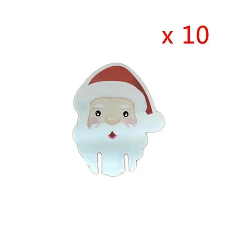 Festive Santa Hat Wine Glass Ornaments - 10/20/30PCS - Image 9