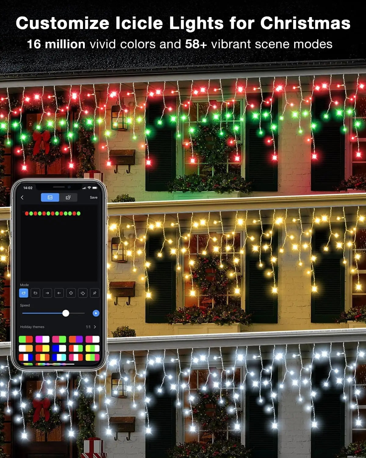Delightful Waterproof Programmable Multicolor Icicle Lights - Image 10