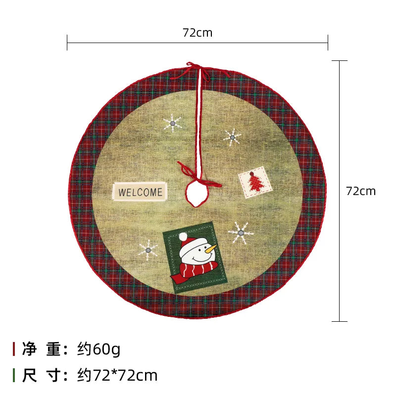 Festive 60cm Red Christmas Tree Skirt - Image 34