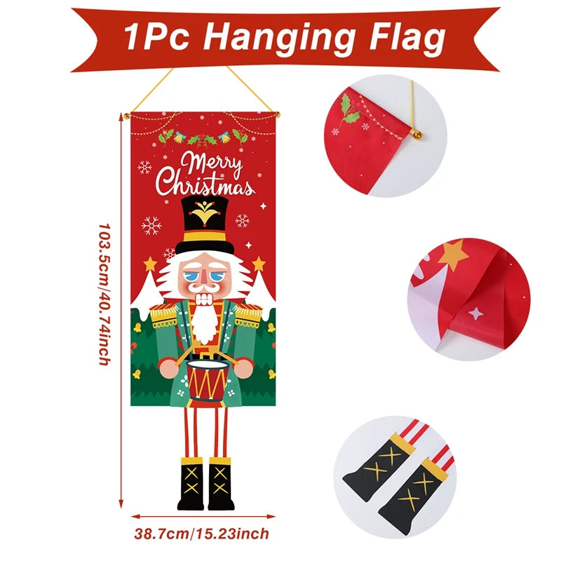Charming Christmas Hanging Flag Decor for Home - Image 19