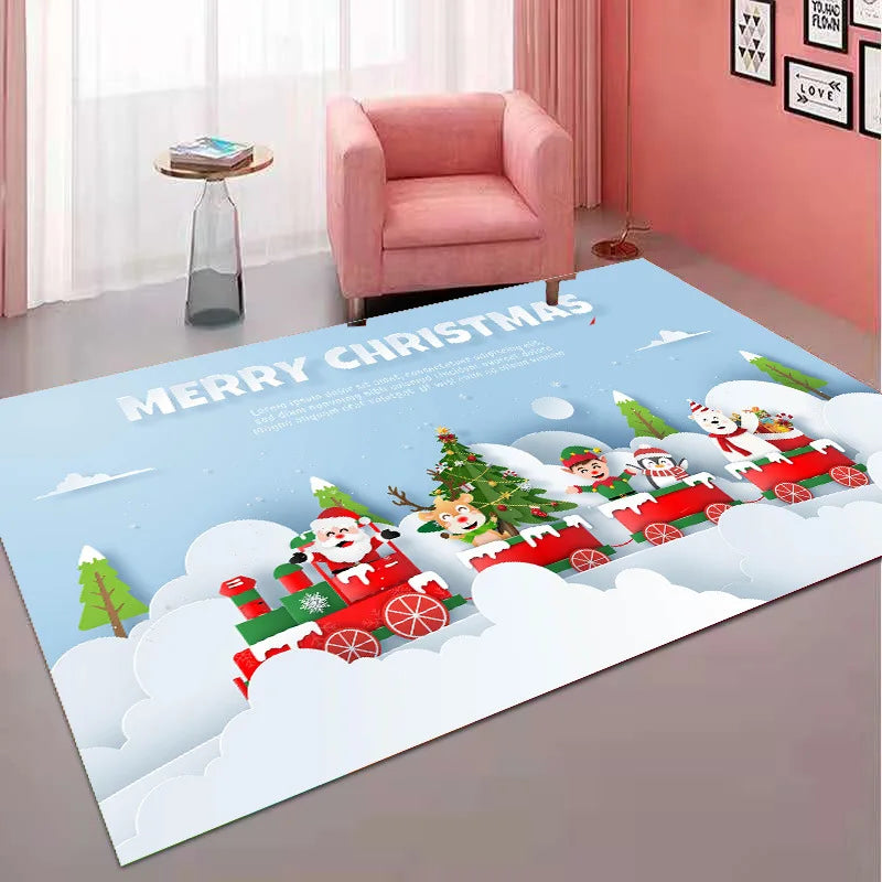 “Christmas Cartoon Santa Claus Anti-Slip Car Carpet” - Image 11