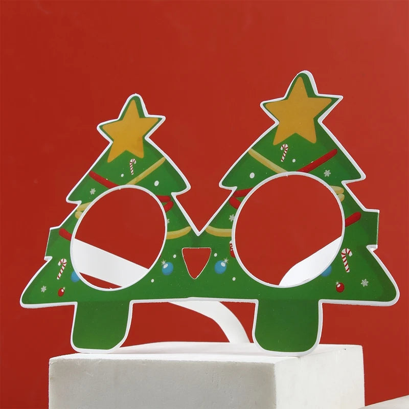Festive Christmas Paper Glasses - Santa & Snowman Masks - Image 14