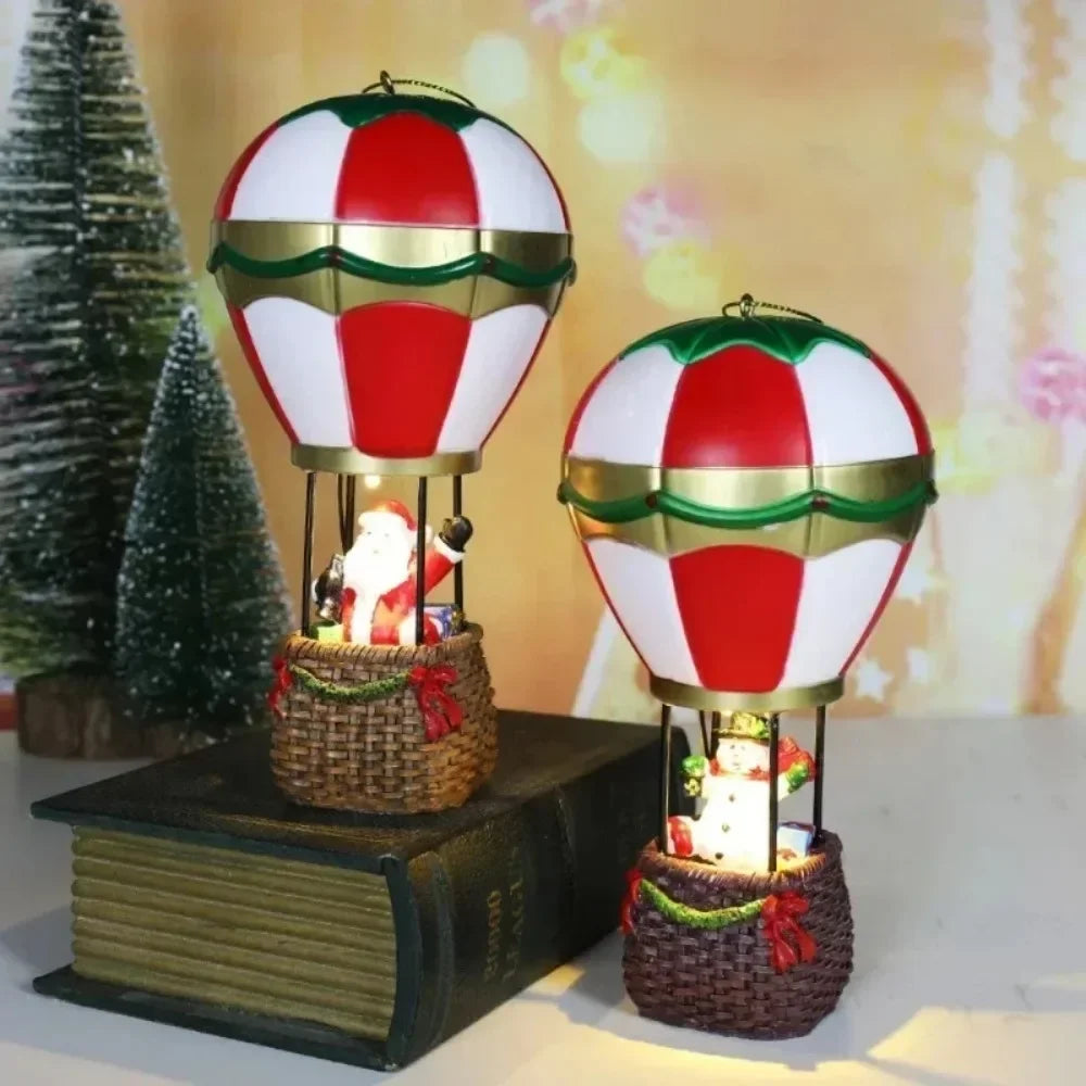 Festive LED Resin Snowman & Santa Ornaments