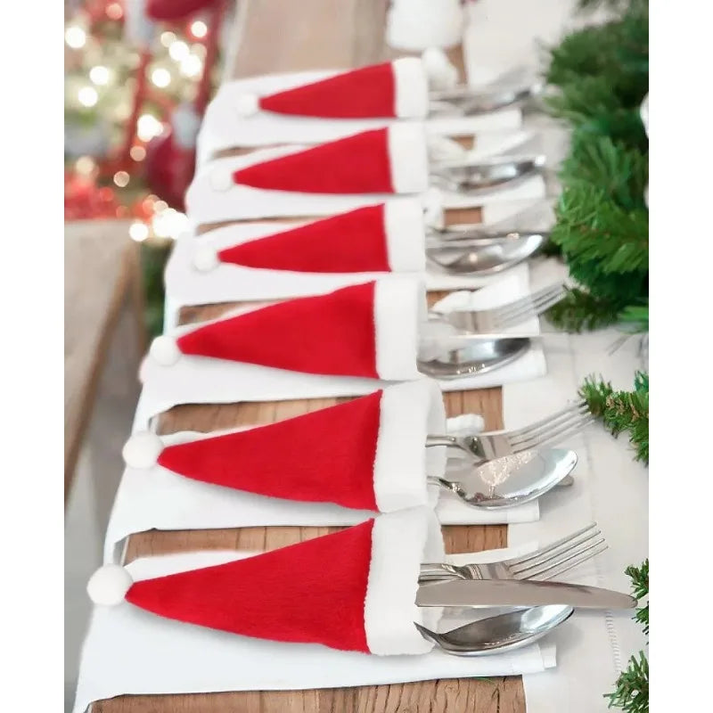Festive Christmas Tableware Holder & Cutlery Bags - Image 3