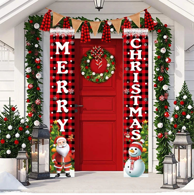Charming Merry Christmas Door Banner Decoration - Image 38