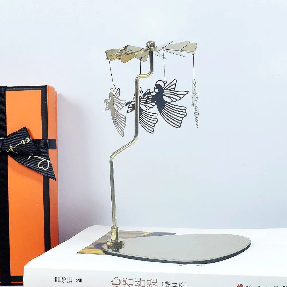 Elegant Rotating Triangle Tray Candle Holder for Christmas - Image 8