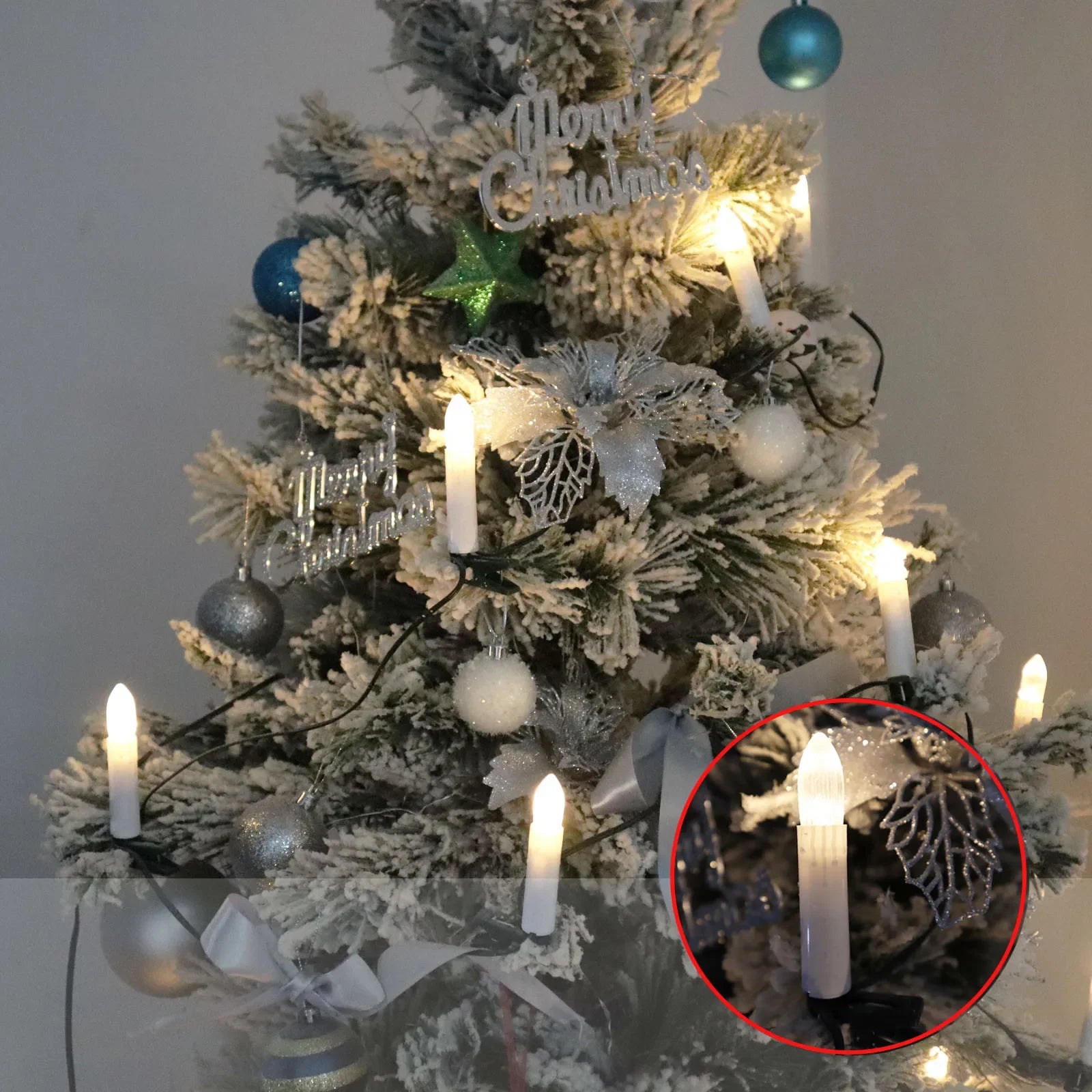 20PCS Warm White USB Candle Lights for Christmas - Image 10